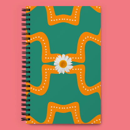 Daisy green Spiral notebook