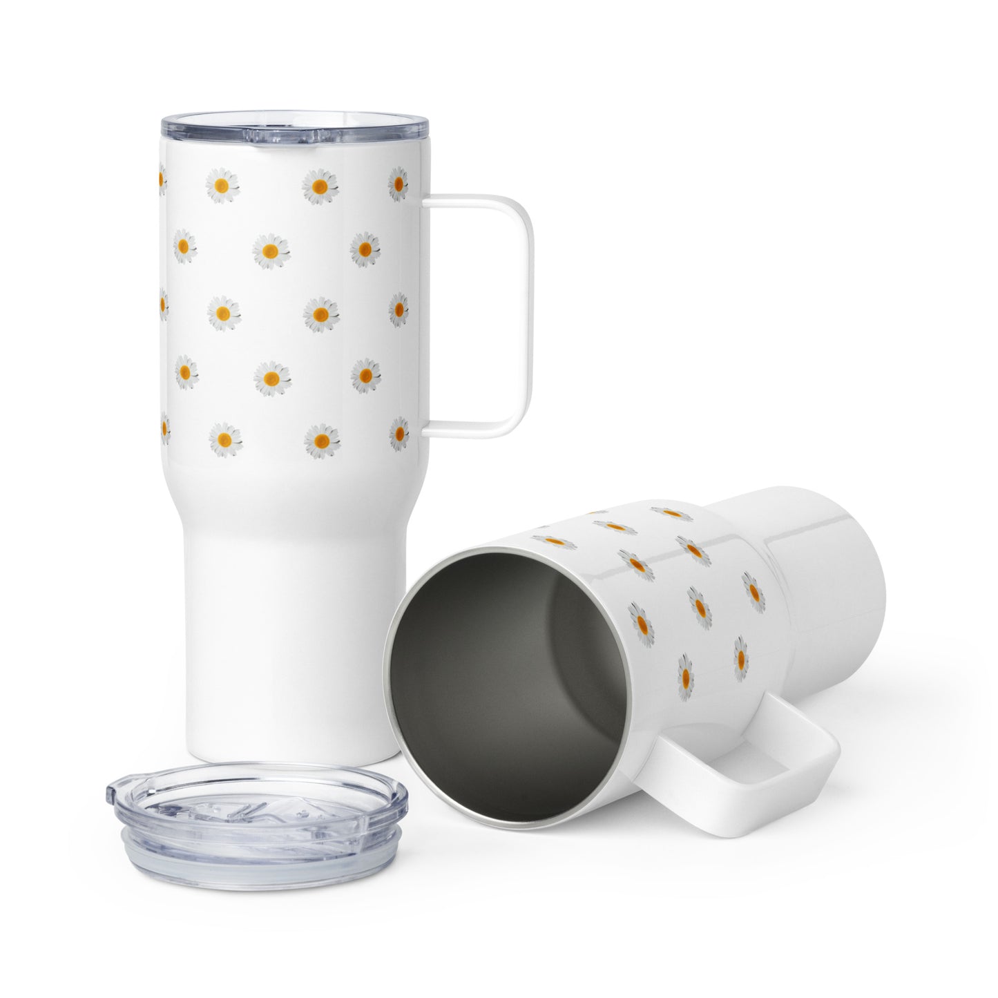 Daisy travel mug with handle